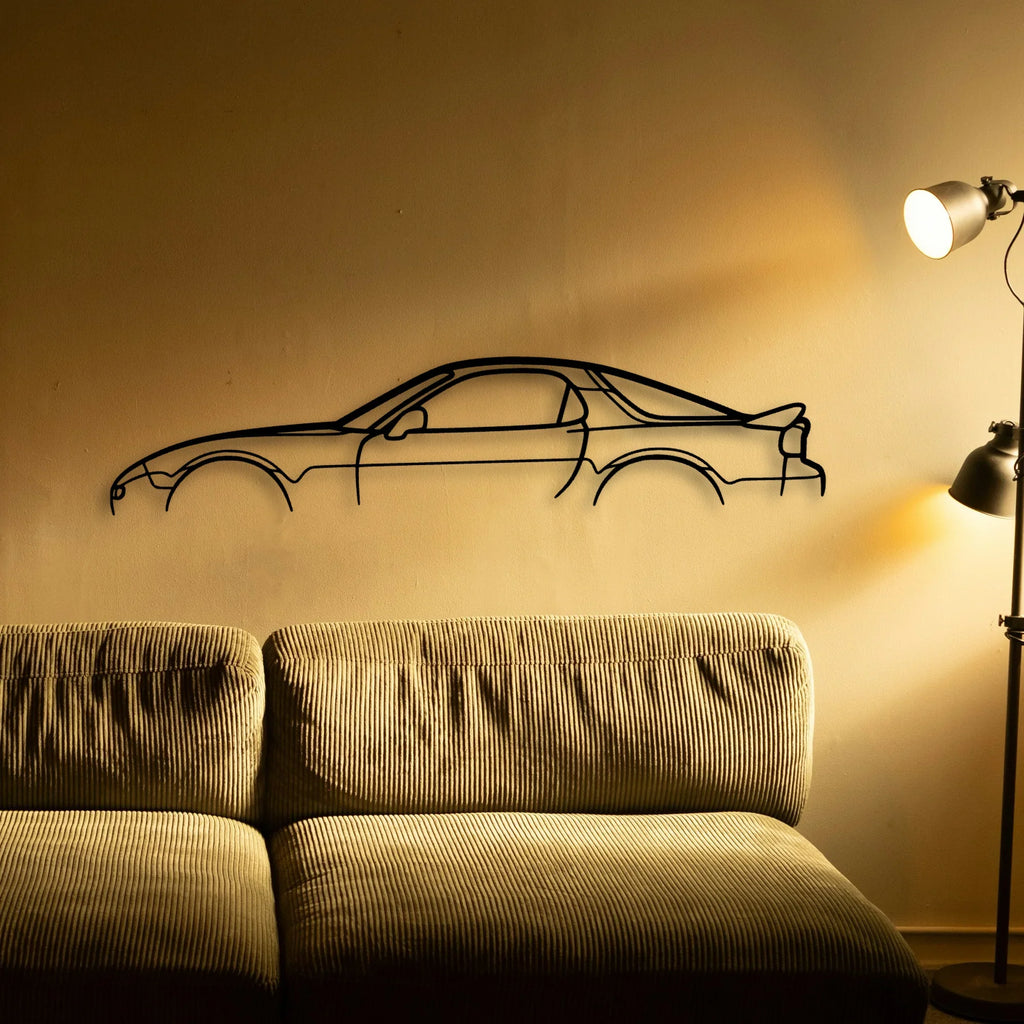 RX 7 FD Classic Silhouette Metal Wall Art - Tinvibe
