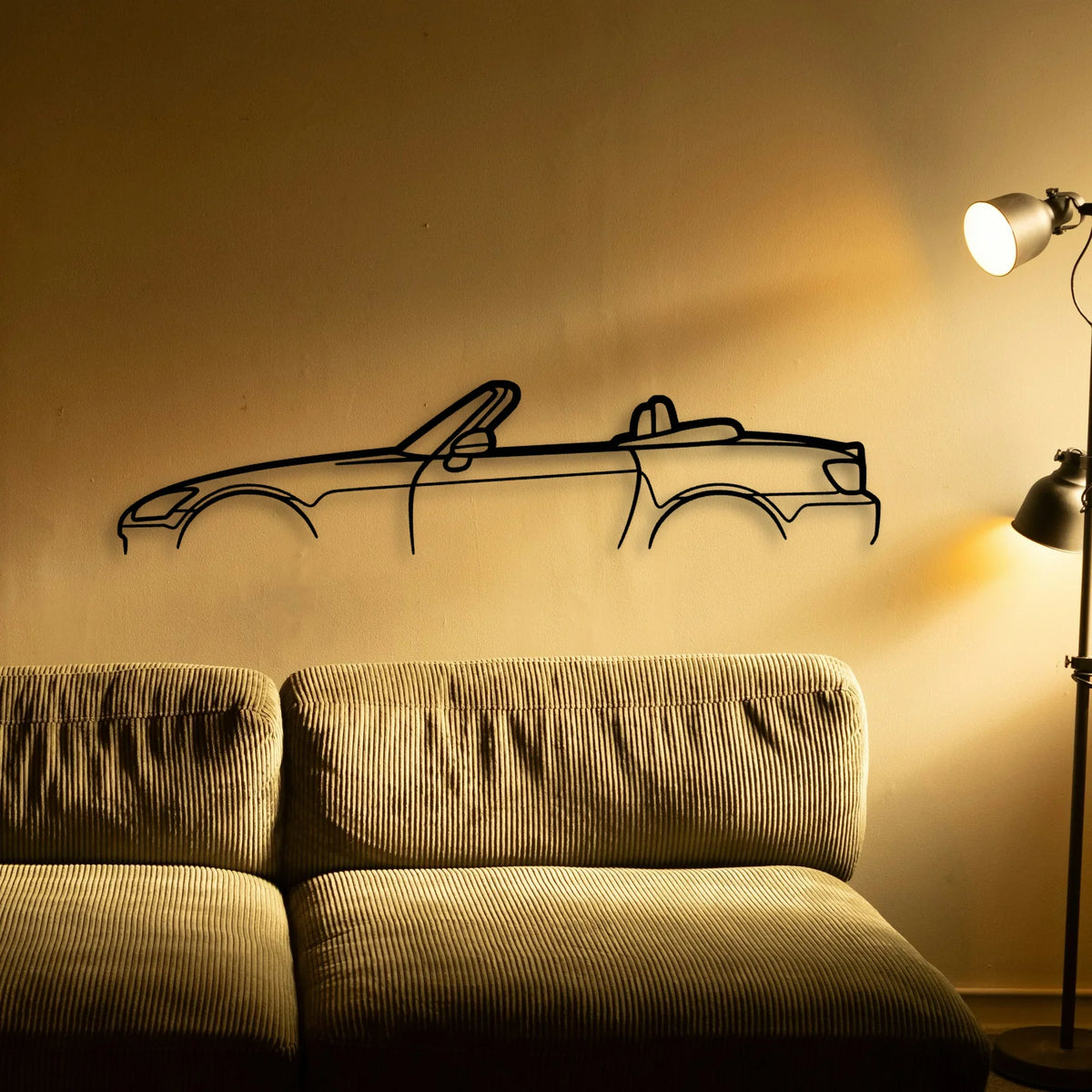 S2000 Classic Silhouette Metal Wall Art - Tinvibe