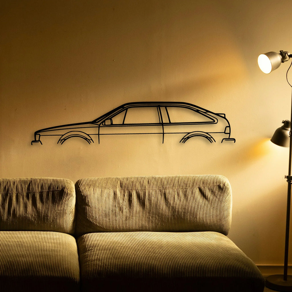 Scirocco 1983 Classic Silhouette Metal Wall Art - Tinvibe
