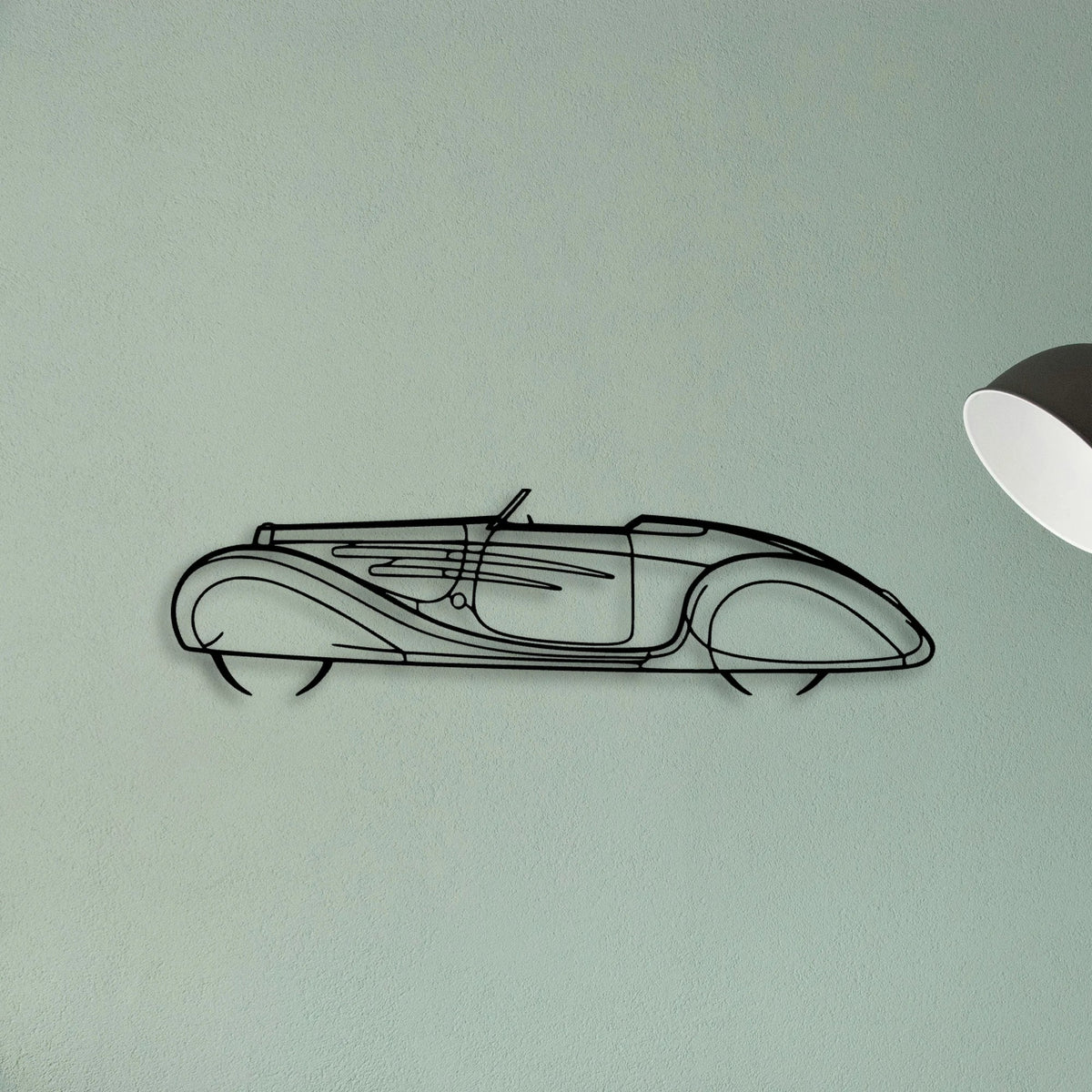 Type 57C 1939 Classic Silhouette Metal Wall Art - Tinvibe