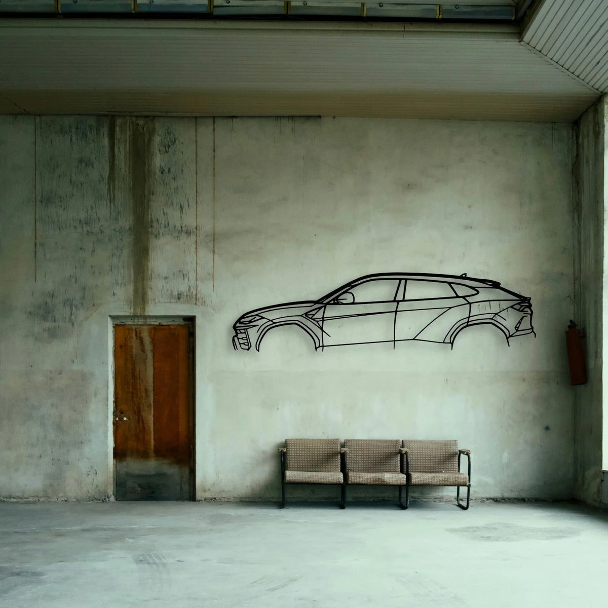 Urus 3 Classic Silhouette Metal Wall Art - Tinvibe