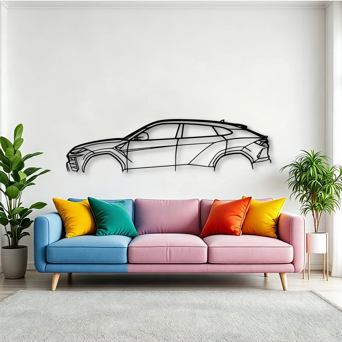 Urus 3 Classic Silhouette Metal Wall Art - Tinvibe