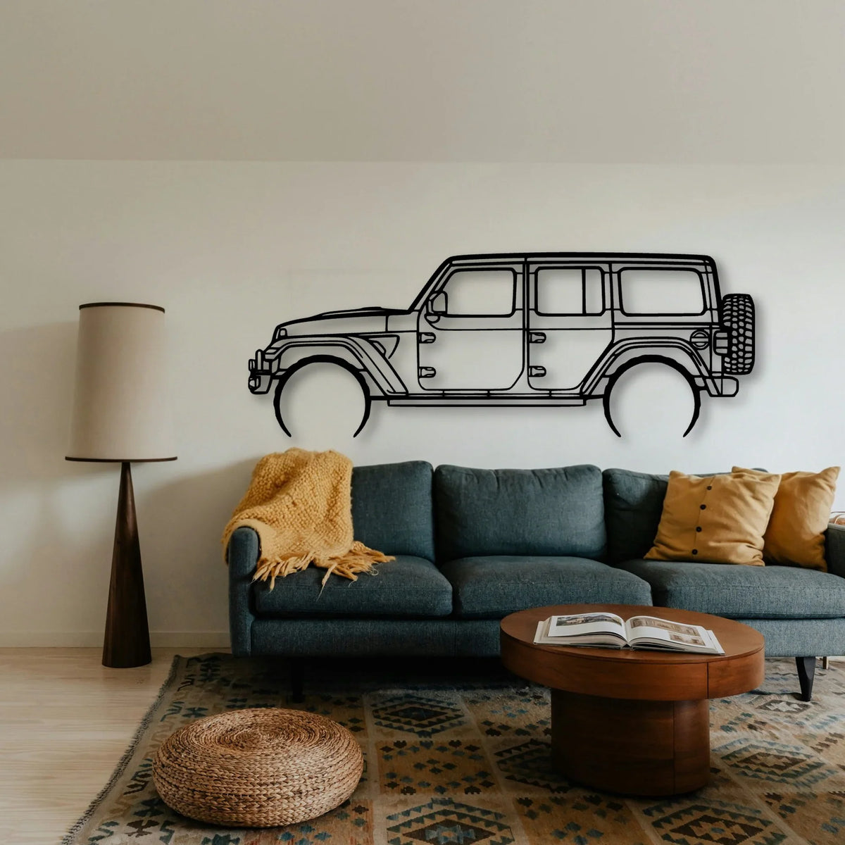 Wrangler 392 XR Classic Silhouette Metal Wall Art - Tinvibe