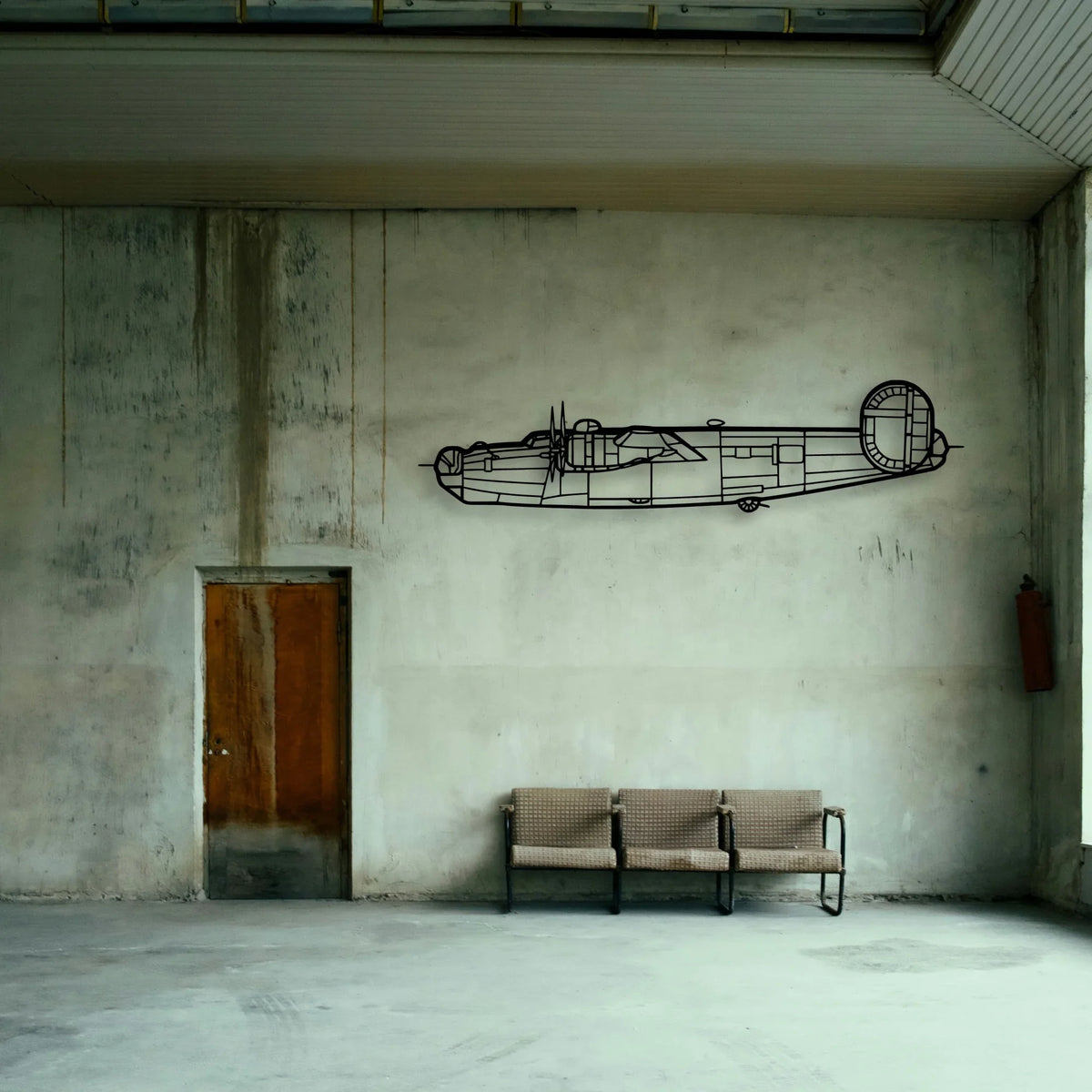 B 70 Classic Aircraft Silhouette Metal Wall Art - Tinvibe