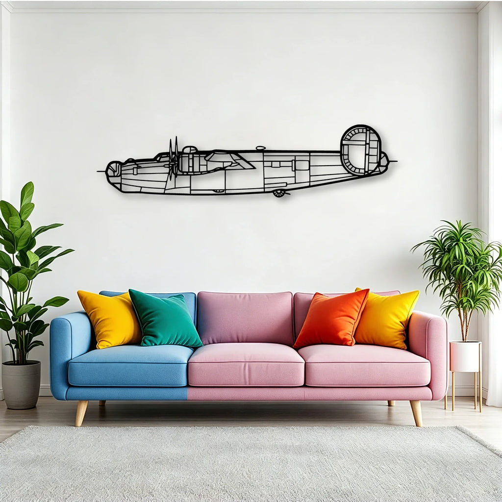 B 70 Classic Aircraft Silhouette Metal Wall Art - Tinvibe