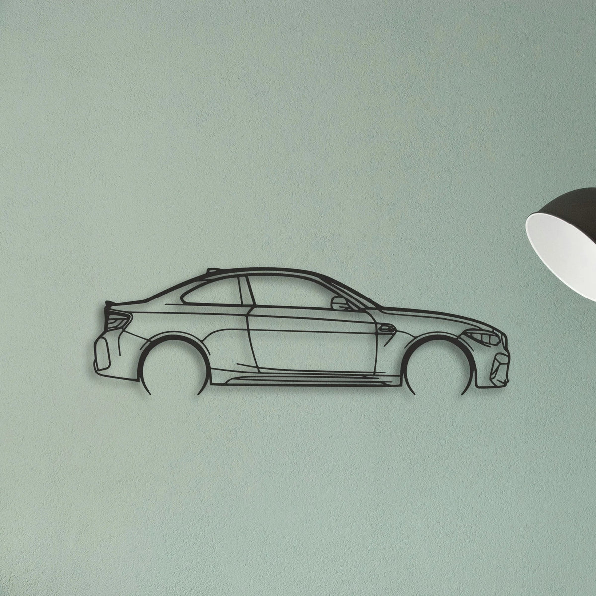 BMW M2 F87 Classic Silhouette Metal Wall Art - Tinvibe