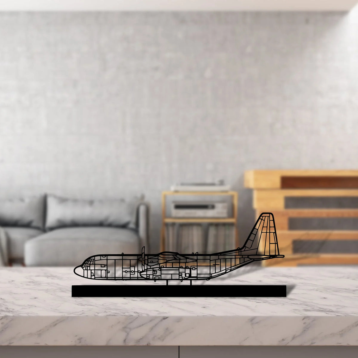 c-130 Silhouette Metal Art Stand - Tinvibe