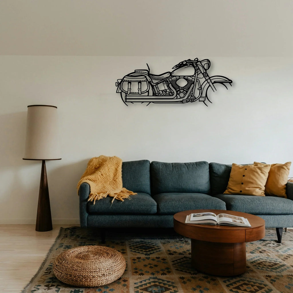 Heritage Classic 1944 Classic Motorcycle Silhouette Metal Wall Art - Tinvibe