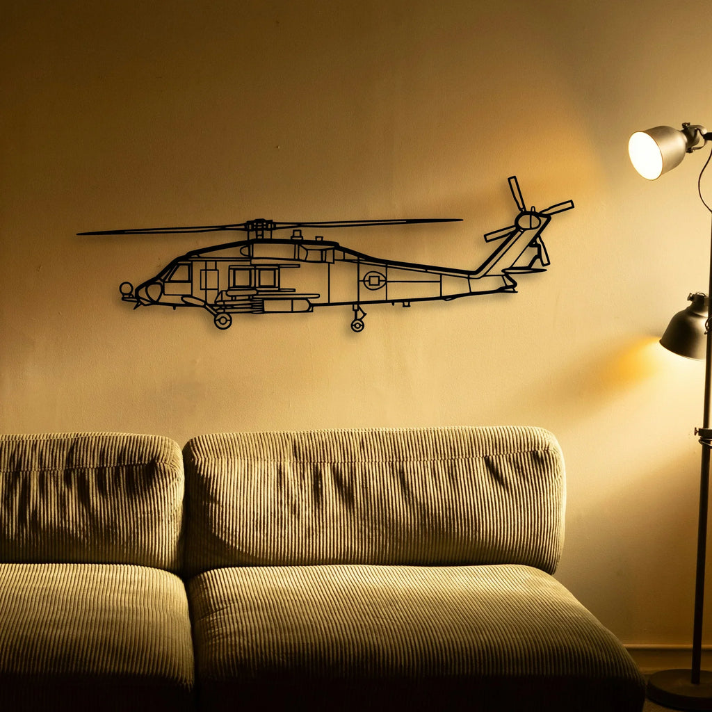 JA37 C Viggen Fighter Classic Aircraft Silhouette Metal Wall Art - Tinvibe