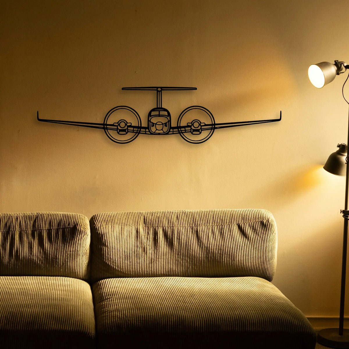 King Air 350 2 Classic Aircraft Silhouette Metal Wall Art - Tinvibe