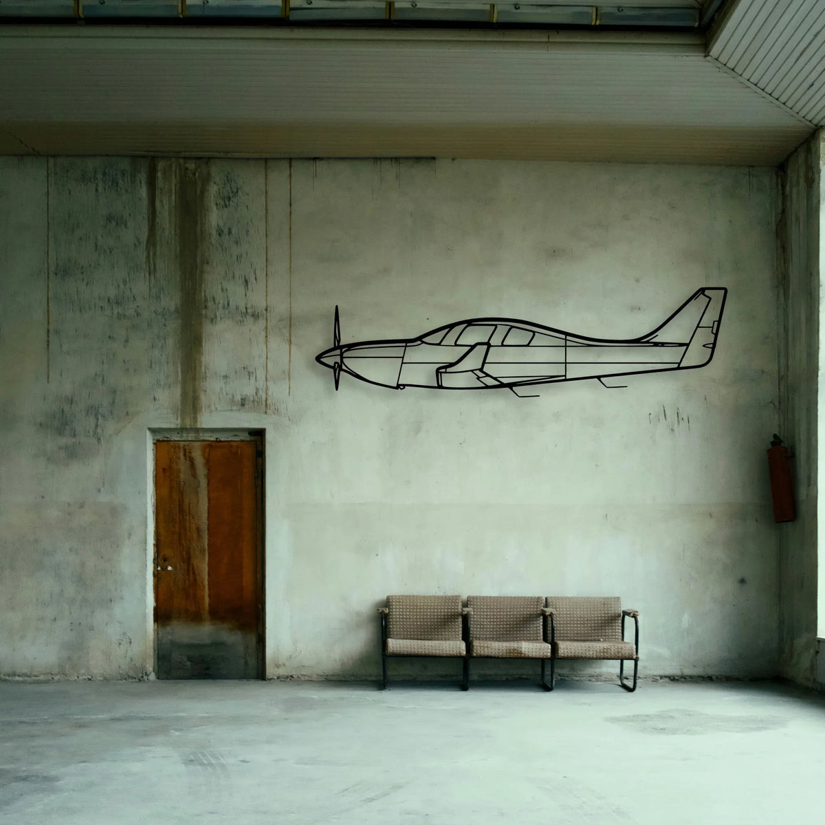 Lancair Iv P 2 Classic Aircraft Silhouette Metal Wall Art - Tinvibe