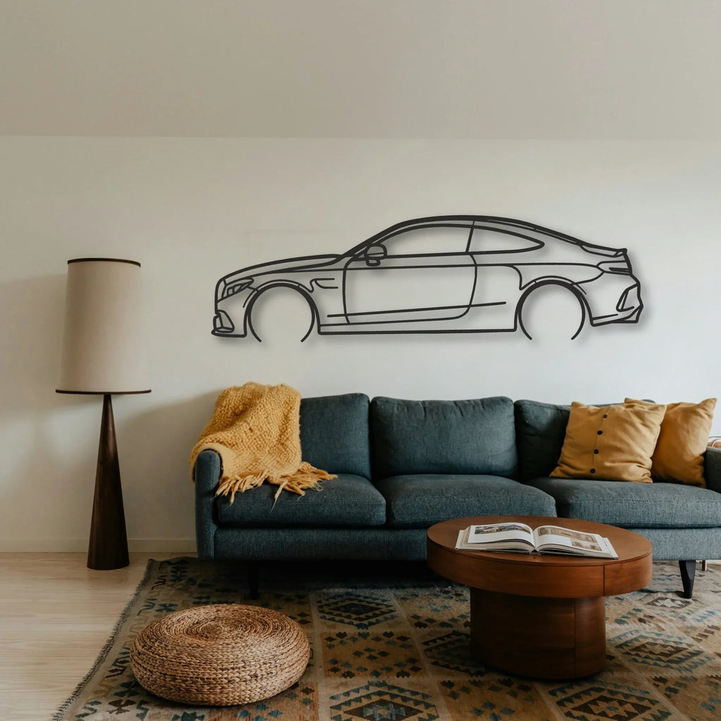 Mercedes C63 AMG Classic Silhouette Metal Wall Art - Tinvibe