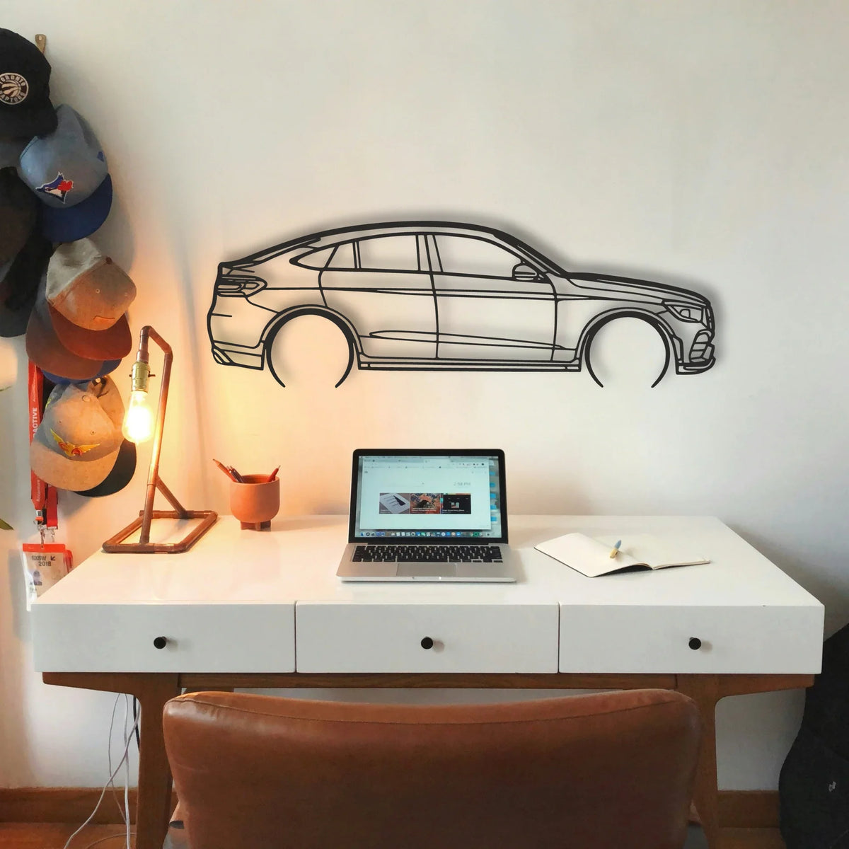 Mercedes GLC Coupe Classic Silhouette Metal Wall Art - Tinvibe