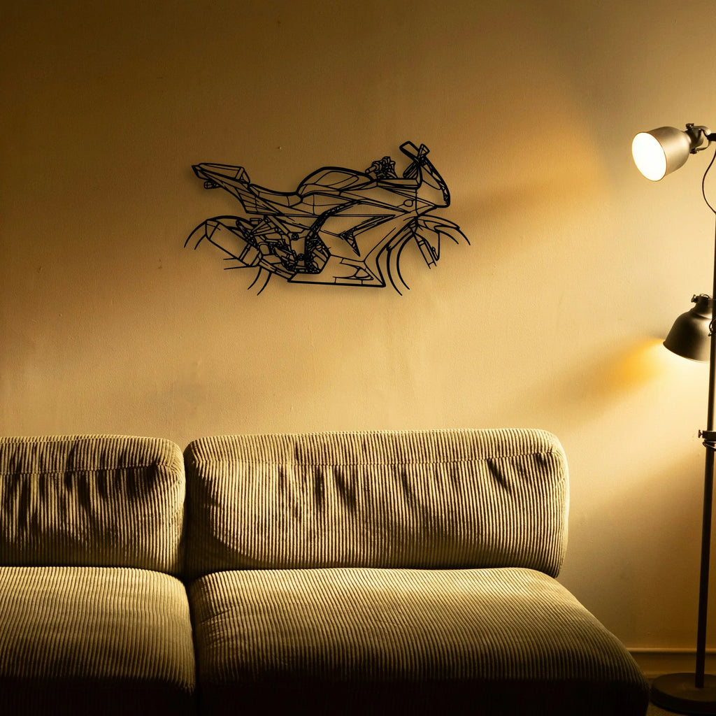 Ninja 250R 2008 Classic Motorcycle Silhouette Metal Wall Art - Tinvibe