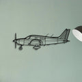 R 44 Clipper Ii Classic Aircraft Silhouette Metal Wall Art - Tinvibe