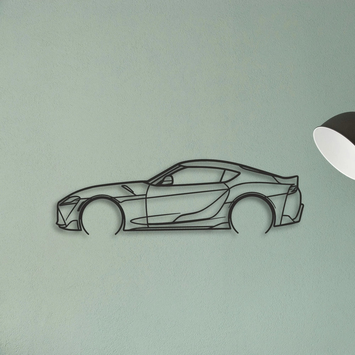 Toyota GR Supra Classic Silhouette Metal Wall Art - Tinvibe